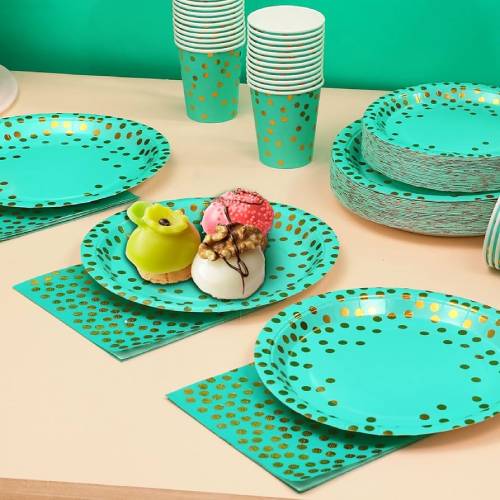 تم تولد بشقاب و لیوان کاغذی